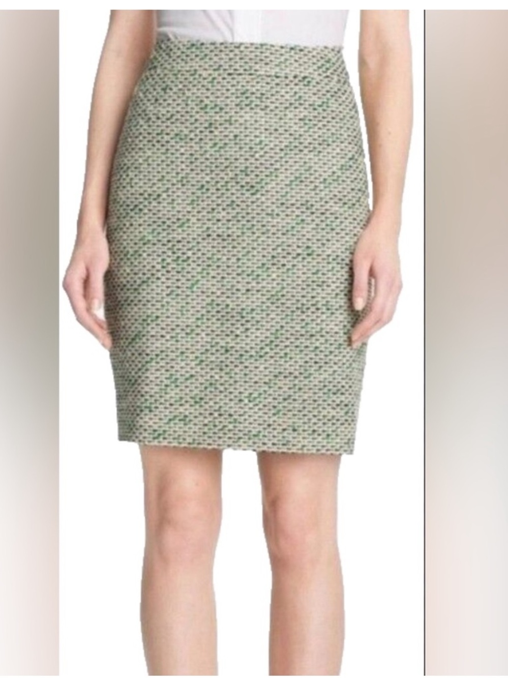 Kate Spade green tweed "skirt the rules" mini skirt